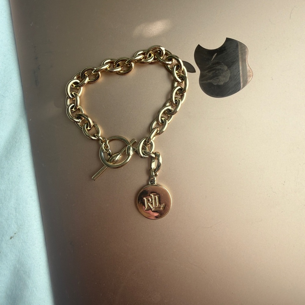 Ralph Lauren Gold-Tone Key Charm Bracelet